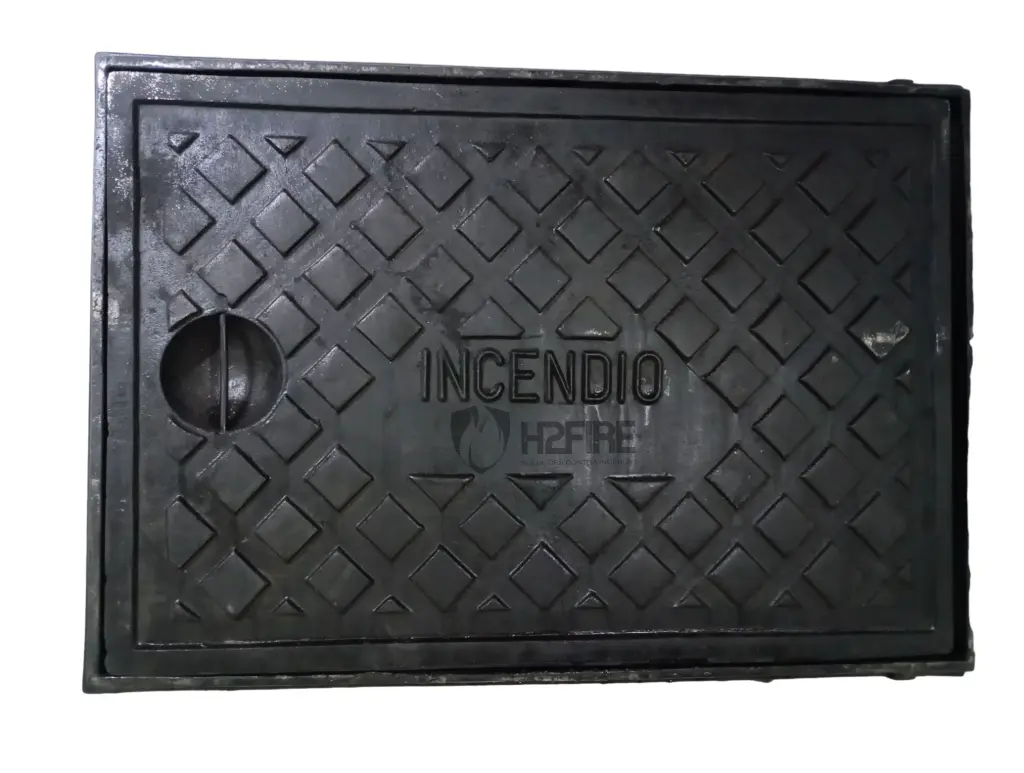 TAMPA INCÊNDIO PARA RECALQUE 60X40CM FERRO